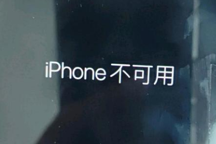 金江镇苹果服务网点分享锁屏界面显示“iPhone 不可用”如何解决 
